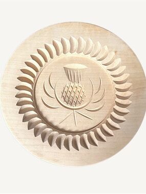 Large Shortbread Scottish Thistle Wood Mould Vintage 81/2 inch